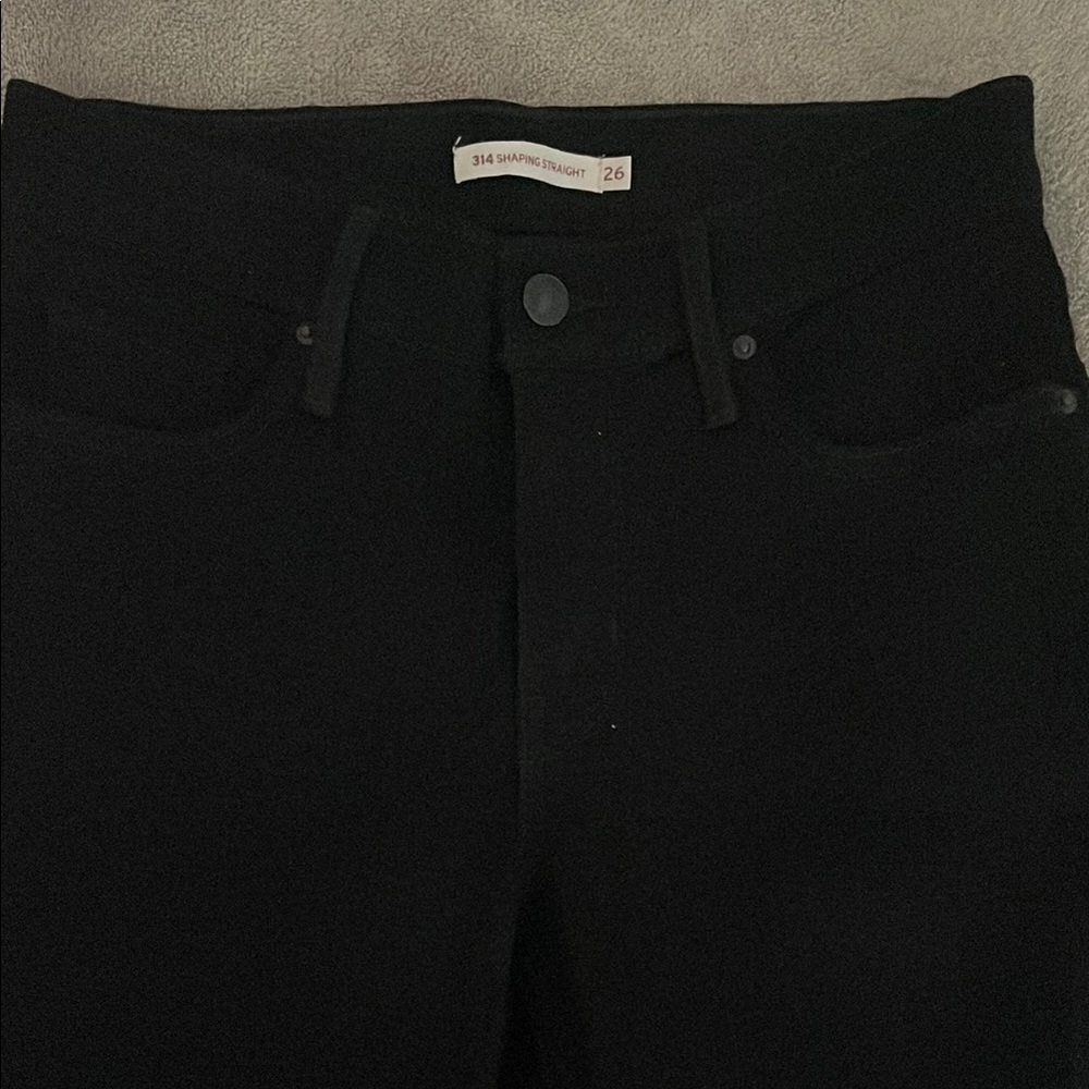 Levi's Black Straight Leg Jeans